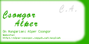 csongor alper business card